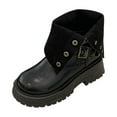 thumbnail image 1 of Black Thick Soled Martin Boots British Style Two Way Short Boots Women Casual Fall Winter Style, 1 of 8