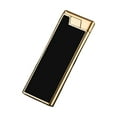 thumbnail image 1 of Black Thin Metal Windproof Lighter With Refillable Butane Fuel And Compact Design For Easy Ignition In Various Conditions, 1 of 6