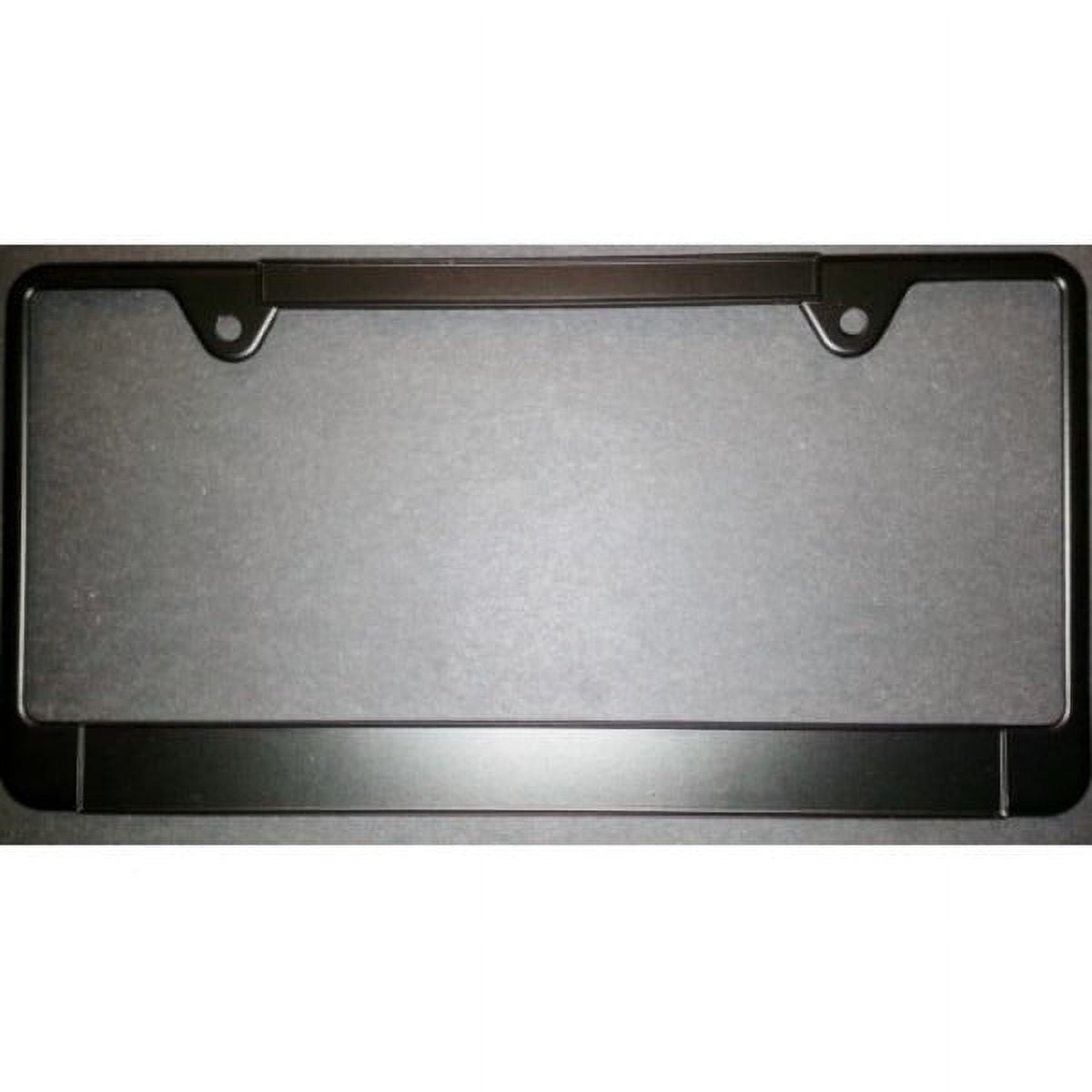 Black Thin Top Double Panel License Frame  100 pk