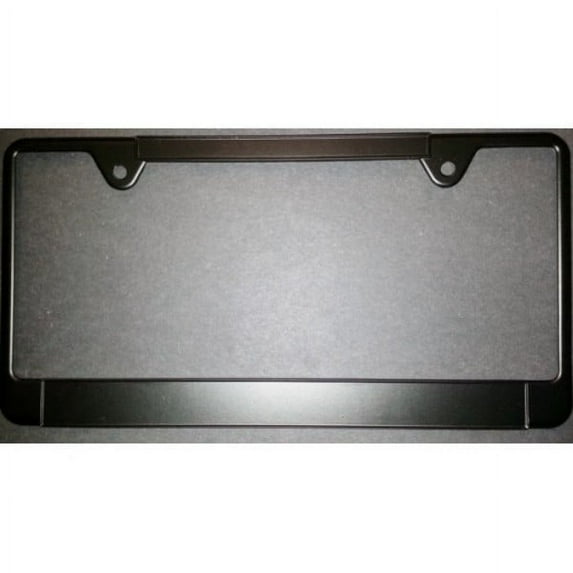 Black Thin Top Double Panel License Frame 100 pk