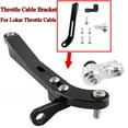 thumbnail image 1 of Black Throttle Cable Bracket LSA (For Lokar Throttle Cable) Main Billet Bracket, 1 of 12