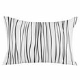 thumbnail image 1 of Black Throw Pillow Cover 20 x 30 Inch Decorative Pillow Cover Abstract Lines Gradient Minimalist Modern Texture Lumbar Pillowcase Seasonal Rectangle Cushion Case for Couch Sofa Bed Living Room, 1 of 7