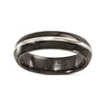 thumbnail image 1 of Black Ti and 14K Domed 6mm Band, 1 of 6