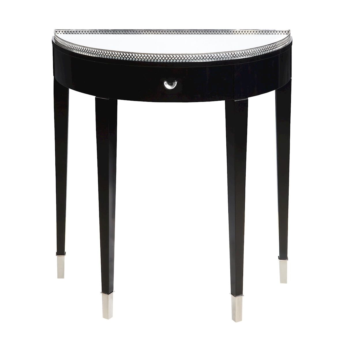 Black Tie Demilune Hall Table