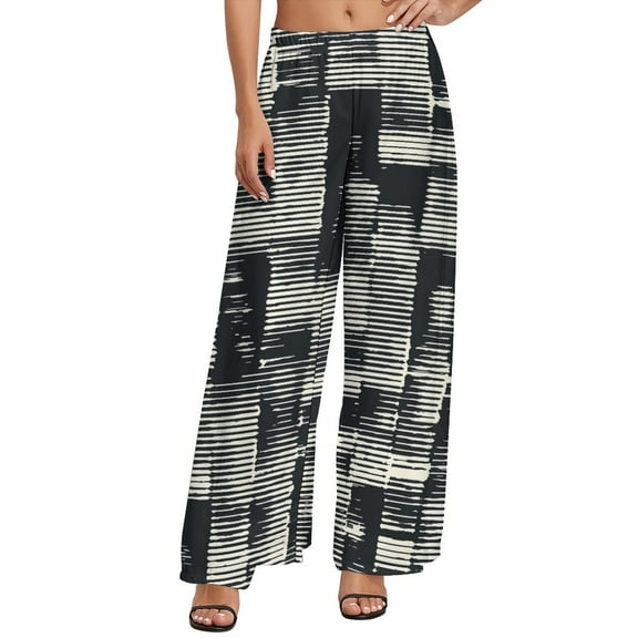 Black Tie Dye Pants Blue Spiral Print Streetwear Straight Wide Leg Pants Elastic High Waist Casual Trousers Big Size 5XL 6XL
