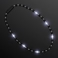 thumbnail image 1 of Black Tie Light Up Beads - White LEDs, Black & Silver Bead Necklaces by FlashingBlinkyLights, 1 of 2