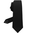 thumbnail image 1 of Black Tie Premium Mens Wide Oxford Matt Necktie Tuxedo Classic Black Premium Corbatas-Produced (Black, Wide 3.35"), 1 of 6