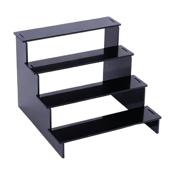 Black Tiered Vanity Organizer Perfume Display Rack Cosmetic Makeup Storage Stand for Dresser Countertop Bedroom Cabinet Figurine Showcase Shelf