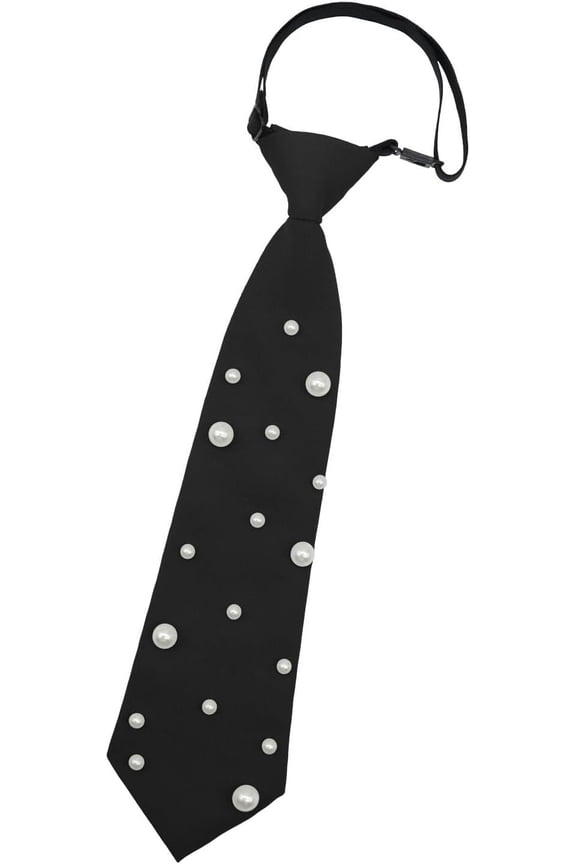 Black Ties for Women,  Womens Tie Adjustable Pre-tied Women Neckties for Party Prom Date