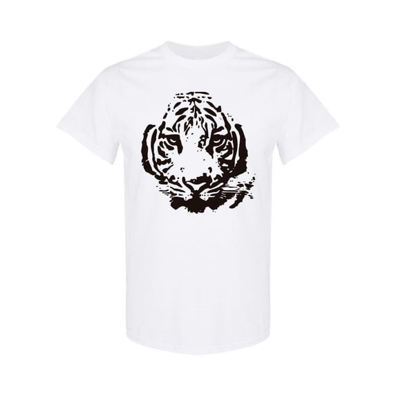 Black Tiger Face T-Shirt Men -Image by Shutterstock, Male Small