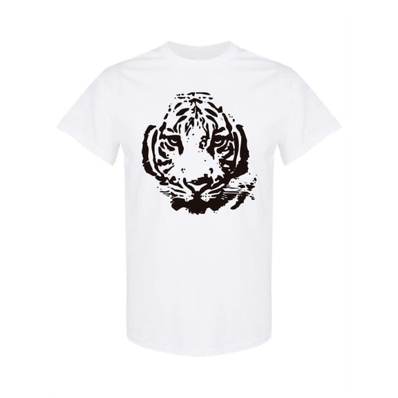 Black Tiger Face T-Shirt Men -Image by Shutterstock, Male x-Large