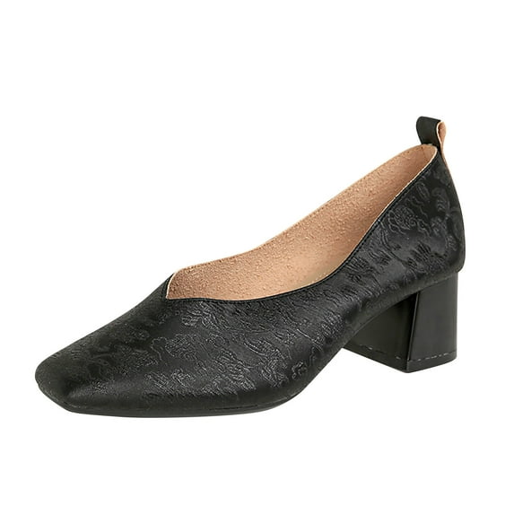 Black Timeless Mary Jane Flat Shoes For Women - Low Heel Square Toe Vintage Design With Soft Leather Comfort