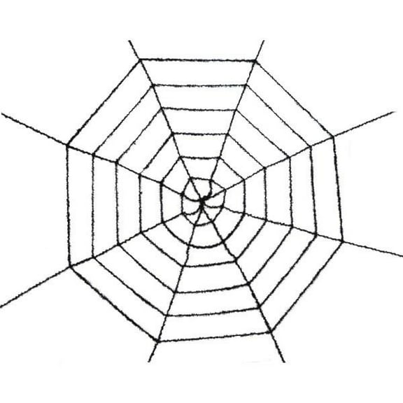 Black Tinsel Spider Web