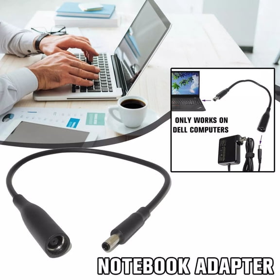 Black Tip Adapter Converter Cable 7.4 to 4.5mm for Laptop With Needle Conversion Line Suitable For Power Adapter Line