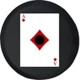 thumbnail image 1 of Black Tire Covers - Tire Accessories for Campers, SUVs, Trailers, Trucks, RVs and More | Ace of Diamonds Playing Card Deck Red Black 32 Inch With Backup Camera Hole, 1 of 3