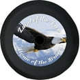 thumbnail image 1 of Black Tire Covers - Tire Accessories for Campers, SUVs, Trailers, Trucks, RVs and More | American Bald Eagle Land of Free Home of Brave Black 33 Inch with Backup Camera Hole, 1 of 3