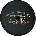 thumbnail image 1 of Black Tire Covers - Tire Accessories for Campers, SUVs, Trailers, Trucks, RVs and More | Professional Beach Bum Summer Sand Black 33 Inch with Backup Camera Hole, 1 of 3