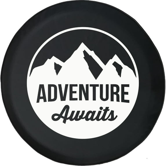 Black Tire Covers - Tire Accessories for Campers, SUVs, Trailers, Trucks, RVs and More | Adventure Awaits Black 29 Inch