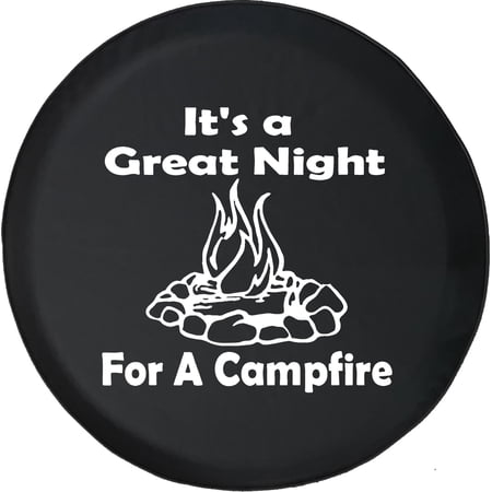 Black Tire Covers - Tire Accessories for Campers, SUVs, Trailers, Trucks, RVs and More | Always Home Everywhere We Roam Bonfire Black 31 Inch