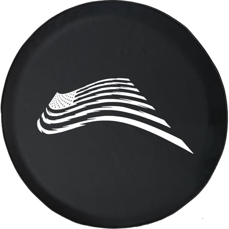 Black Tire Covers - Tire Accessories for Campers, SUVs, Trailers, Trucks, RVs and More | | American Flag Black 33 Inch