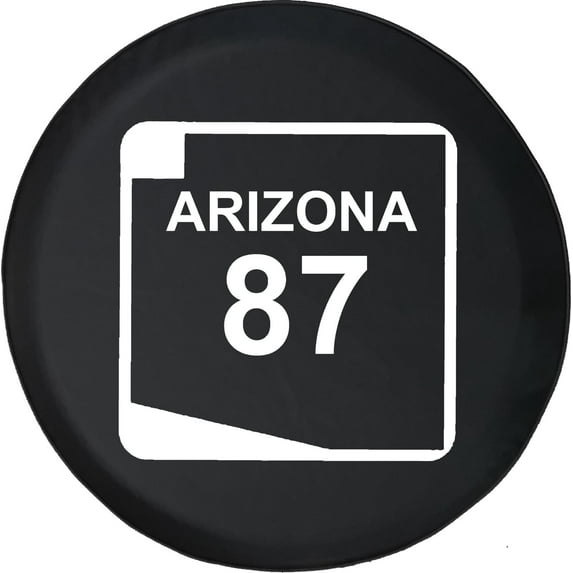 Black Tire Covers - Tire Accessories for Campers, SUVs, Trailers, Trucks, RVs and More | Arizona State Route 87 Black 31 Inch