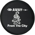 thumbnail image 1 of Black Tire Covers - Tire Accessories for Campers, SUVs, Trailers, Trucks, RVs and More | Away from The City Bonfire Black 32 Inch, 1 of 3