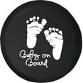thumbnail image 1 of Black Tire Covers - Tire Accessories for Campers, SUVs, Trailers, Trucks, RVs and More | Baby on Board Black 32 Inch, 1 of 3