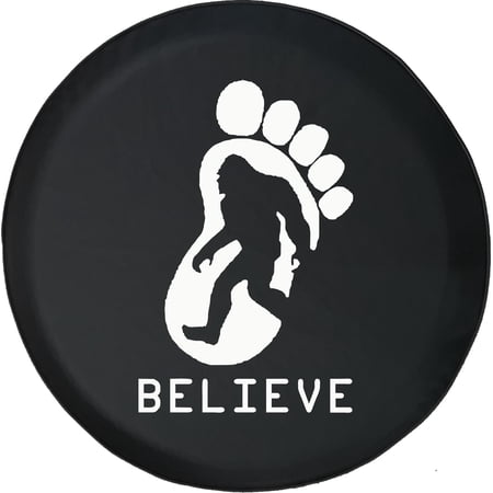 Black Tire Covers - Tire Accessories for Campers, SUVs, Trailers, Trucks, RVs and More | Believe Bigfoot Black 33 Inch