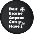 thumbnail image 1 of Black Tire Covers - Tire Accessories for Campers, SUVs, Trailers, Trucks, RVs and More | Best Escape Anyone Can Have Beach Black 28 Inch, 1 of 3