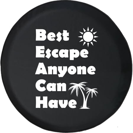 Black Tire Covers - Tire Accessories for Campers, SUVs, Trailers, Trucks, RVs and More | Best Escape Anyone Can Have Beach Black 29 Inch