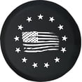 thumbnail image 1 of Black Tire Covers - Tire Accessories for Campers, SUVs, Trailers, Trucks, RVs and More | Betsy Ross American Flag Black 28 Inch, 1 of 3