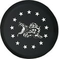 thumbnail image 1 of Black Tire Covers - Tire Accessories for Campers, SUVs, Trailers, Trucks, RVs and More | Betsy Ross Snake Black 32 Inch, 1 of 3