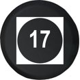 thumbnail image 1 of Black Tire Covers - Tire Accessories for Campers, SUVs, Trailers, Trucks, RVs and More | Black and White Signage 17 Circle Black 33 Inch, 1 of 3