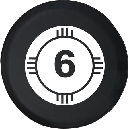 Black Tire Covers - Tire Accessories for Campers, SUVs, Trailers, Trucks, RVs and More | Black and White Signage 6 Toxic Black 33 Inch