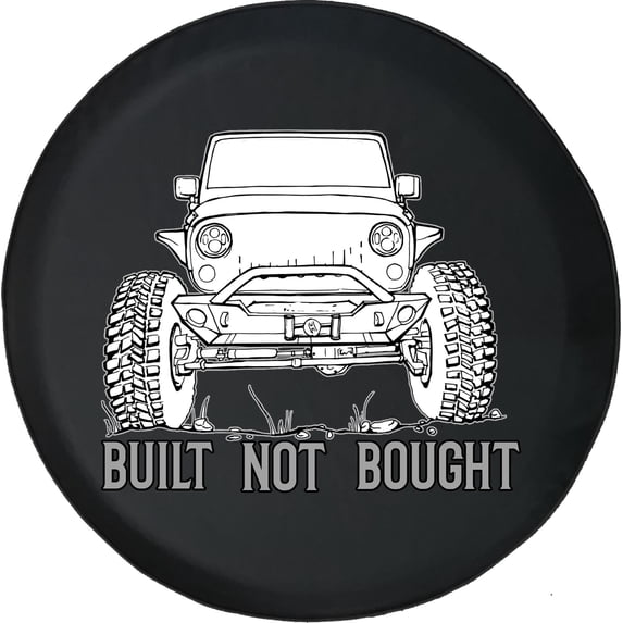 Black Tire Covers - Tire Accessories for Campers, SUVs, Trailers, Trucks, RVs and More | Built Not Bought Offroad Black 28 Inch