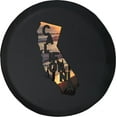 thumbnail image 1 of Black Tire Covers - Tire Accessories for Campers, SUVs, Trailers, Trucks, RVs and More | California Beach Sunset Black 35 Inch, 1 of 3