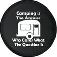 thumbnail image 1 of Black Tire Covers - Tire Accessories for Campers, SUVs, Trailers, Trucks, RVs and More | Camping is The Answer Camper Black 29 Inch, 1 of 3