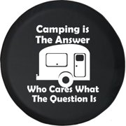 Black Tire Covers - Tire Accessories for Campers, SUVs, Trailers, Trucks, RVs and More | Camping is The Answer Camper Black 32 Inch