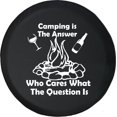thumbnail image 1 of Black Tire Covers - Tire Accessories for Campers, SUVs, Trailers, Trucks, RVs and More | Camping is The Answer Campfire Black 29 Inch, 1 of 3