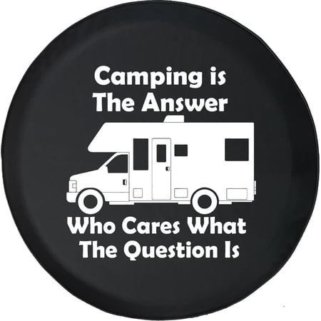 Black Tire Covers - Tire Accessories for Campers, SUVs, Trailers, Trucks, RVs and More | Camping is The Answer RV Black 31 Inch