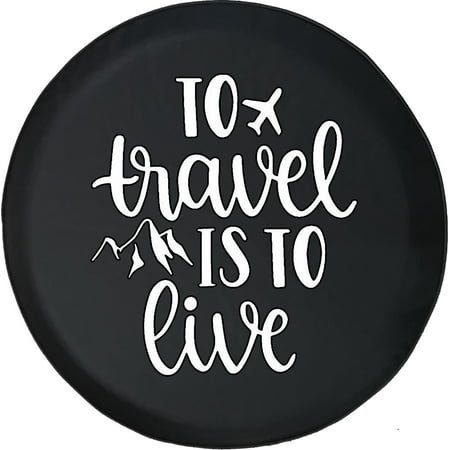 Black Tire Covers - Tire Accessories for Campers, SUVs, Trailers, Trucks, RVs and More | Compass to Travel is to Live Black 31 Inch