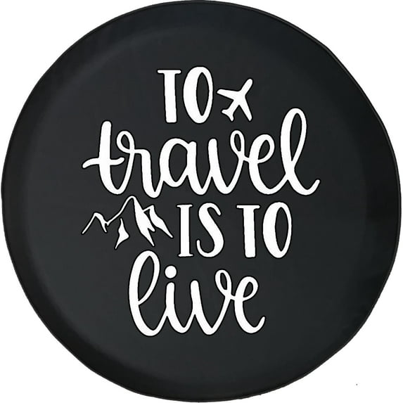 Black Tire Covers - Tire Accessories for Campers, SUVs, Trailers, Trucks, RVs and More | Compass to Travel is to Live Black 32 Inch