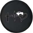thumbnail image 1 of Black Tire Covers - Tire Accessories for Campers, SUVs, Trailers, Trucks, RVs and More | Cross Heart Offroad Black 31 Inch, 1 of 3