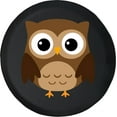 thumbnail image 1 of Black Tire Covers - Tire Accessories for Campers, SUVs, Trailers, Trucks, RVs and More | Cute Little Animal Brown Owl Big Eyes Black 33 Inch, 1 of 3