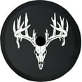 thumbnail image 1 of Black Tire Covers - Tire Accessories for Campers, SUVs, Trailers, Trucks, RVs and More | Deer Hunting Skull Black 33 Inch with Backup Camera Hole, 1 of 3