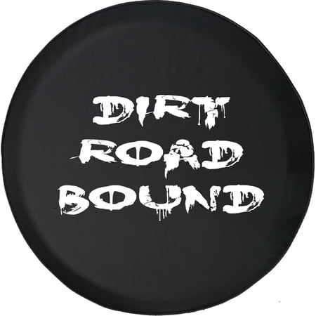 Black Tire Covers - Tire Accessories for Campers, SUVs, Trailers, Trucks, RVs and More | Dirt Road Bound Black 31 Inch