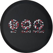 Black Tire Covers - Tire Accessories for Campers, SUVs, Trailers, Trucks, RVs and More | Eat Sleep Rescue Dog Black 30 Inch