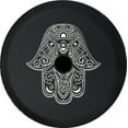 thumbnail image 1 of Black Tire Covers - Tire Accessories for Campers, SUVs, Trailers, Trucks, RVs and More | Elephant Mandala Hand Black 33 Inch with Backup Camera Hole, 1 of 3