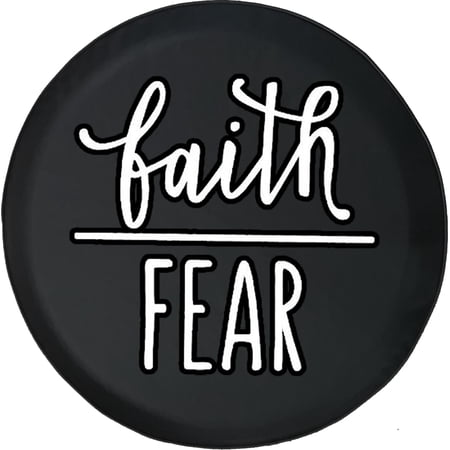 Black Tire Covers - Tire Accessories for Campers, SUVs, Trailers, Trucks, RVs and More | Faith Over Fear Black 32 Inch