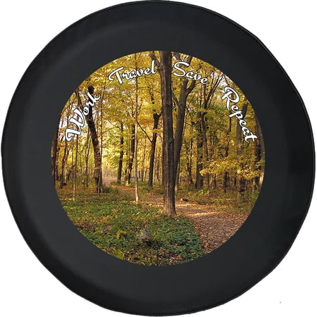 Black Tire Covers - Tire Accessories for Campers, SUVs, Trailers, Trucks, RVs and More | Forest Work Travel Save Black 31 Inch